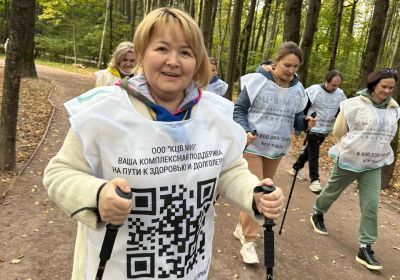 Первая тренировка по скандинавской ходьбе